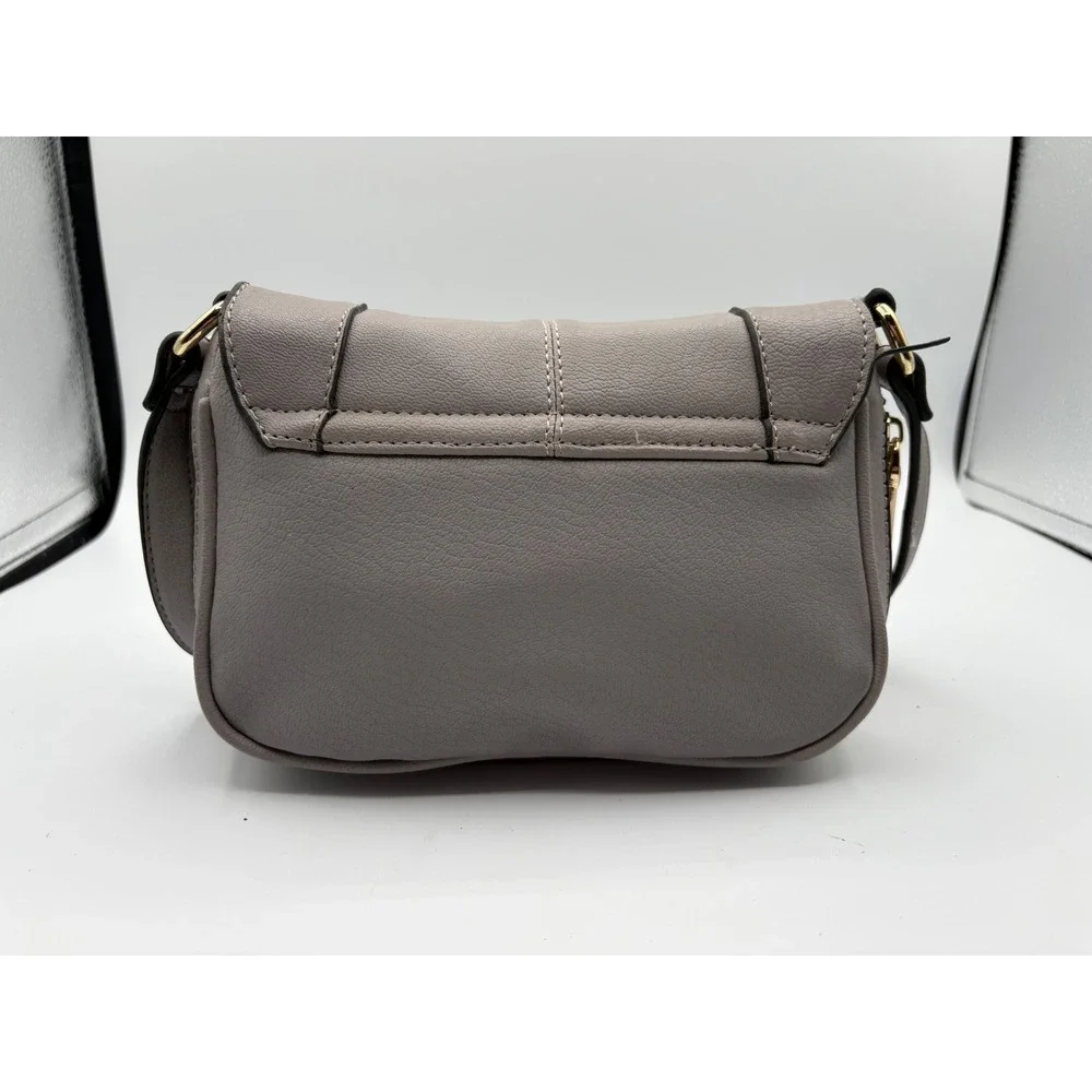 Dot Dash‎ Expandable Crossbody Bag Womens Small Grey Excellent Faux Leather
